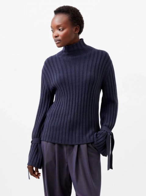 French Connection Babysoft Sleeve Tie Jumper