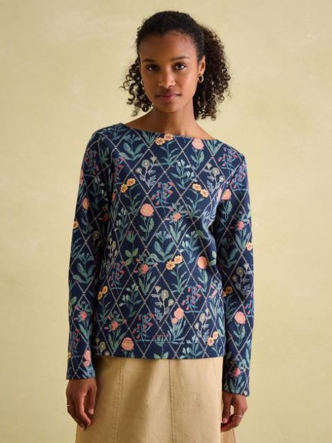 Joules Harbour Print Long Sleeve Top