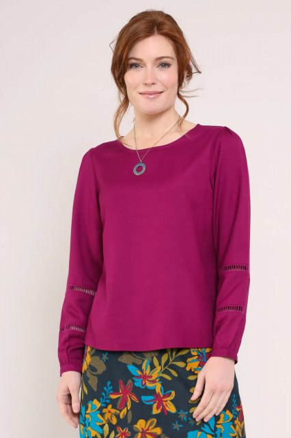 Nomads Plain Lace Trim Top