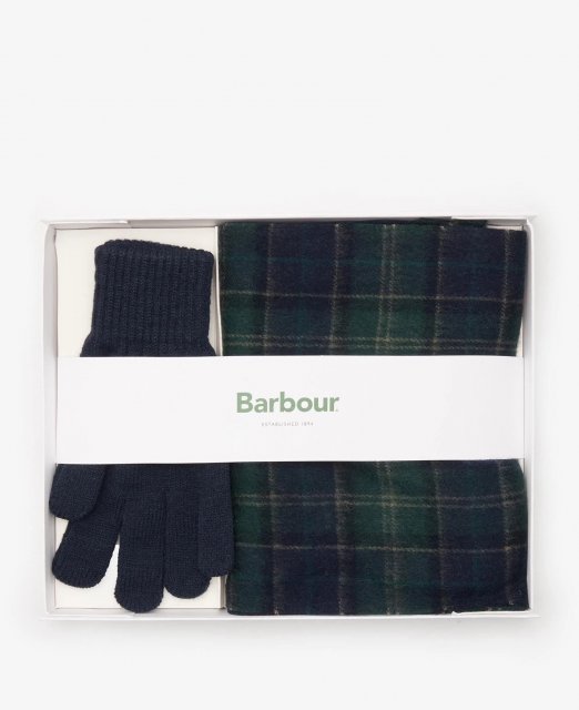 Barbour Tartan Scarf & Glove Set