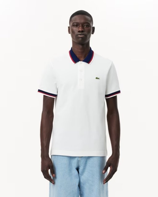 Lacoste Short Sleeved Rib Collar Shirt