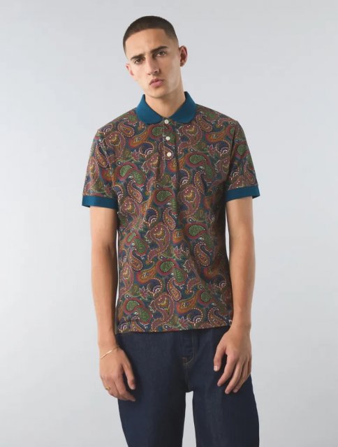 Pretty Green 15th Anniversary Paisley Polo Polo Shirts Barbours