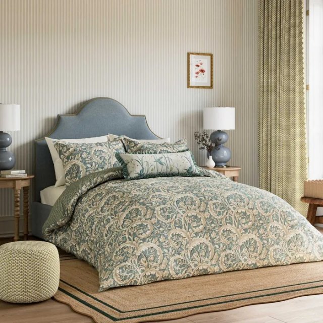 Sanderson National Trust Tilia Soft Teal Bed Set