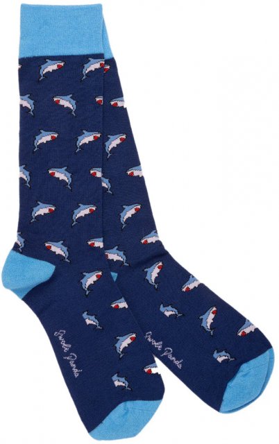 Swole Panda Blue Shark Socks