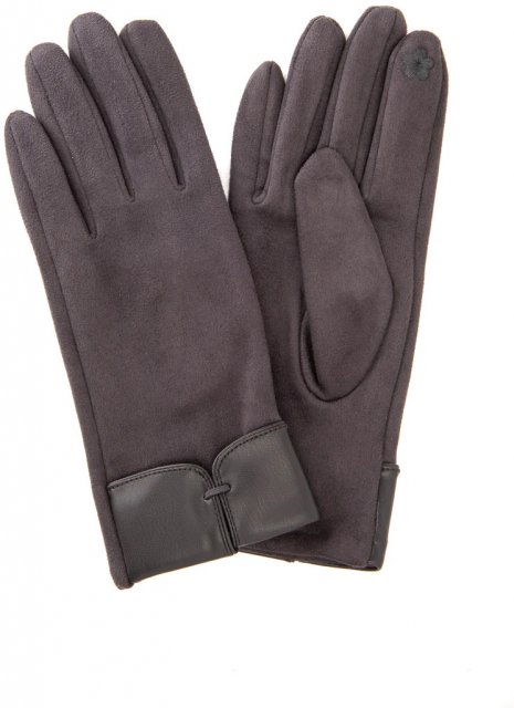 Aldina-Suedette Gloves with soft PU & Loop Detail with Screen Touch