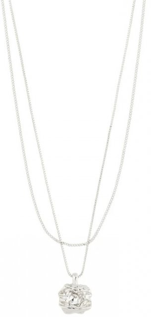 Feel Recycled Necklace 2in1 Set Silver-Plated