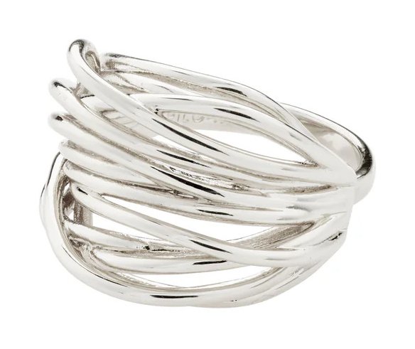 Pilgrim Pamela Recycled Ring Silver-Plated