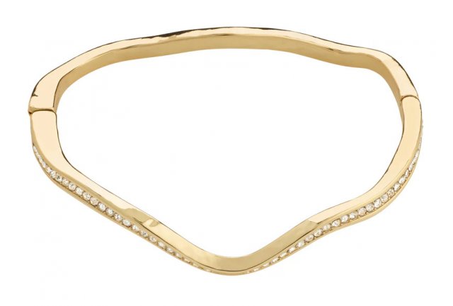 Pilgrim True Recycled Wavy Bangle Gold-Plated