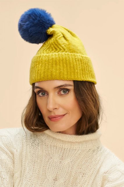 Powder-Ingrid Bobble Hat-Chartreuse