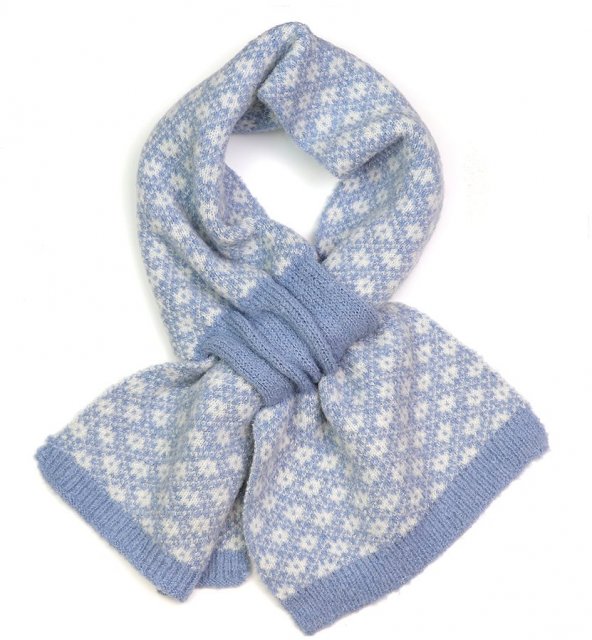 Pom Baby Blue Retro Check Scandi Floral