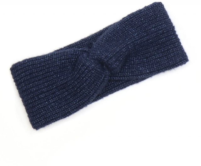 Pom Navy Supersoft Cosy Twist Hairband