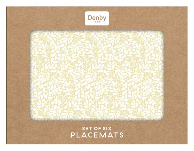 Denby Set of 6 Jasmine Gold Placemats