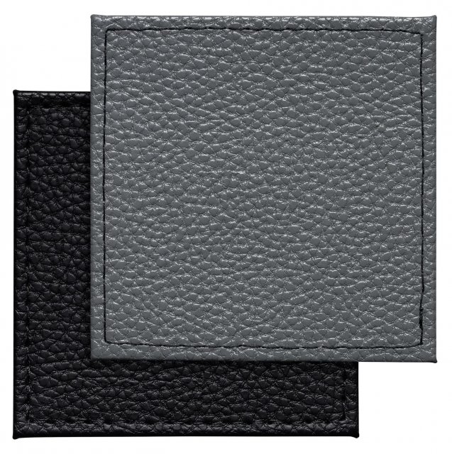 Denby Faux Leather Coasters Set 4-Black Grey