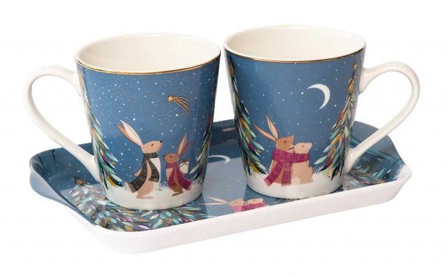 Sara Miller Mug & Tray Set W Tales