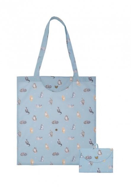 Wrendale Foldable Shopping Bag-Cats