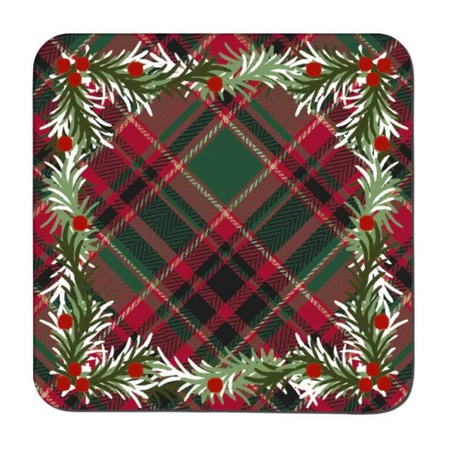 Denby Noel Tartan Set of 6 Coasters