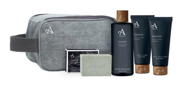 Arran Aromatics Sannox Mens Wash Bag-Sannox