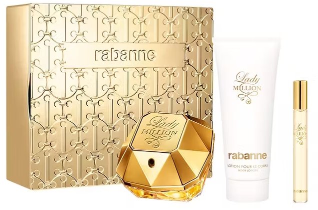 Lady Million Eau de Parfum 80 ml + Sensual Body Lotion 100 ml + Eau de Parfum 10 ml