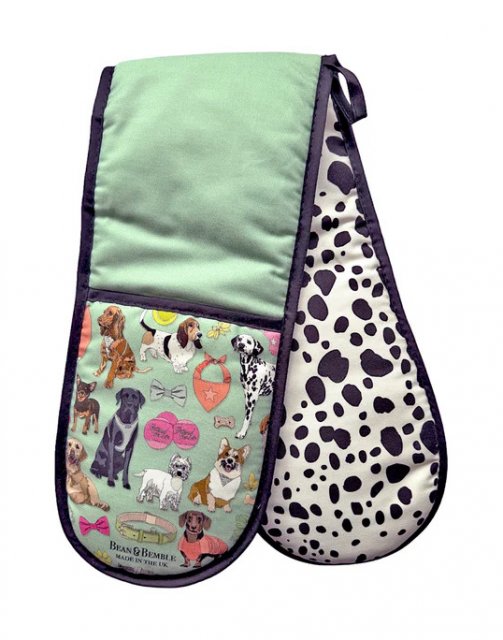 Bean & Bemble Double Oven Glove Walkies Dogs/Dalmation Spot