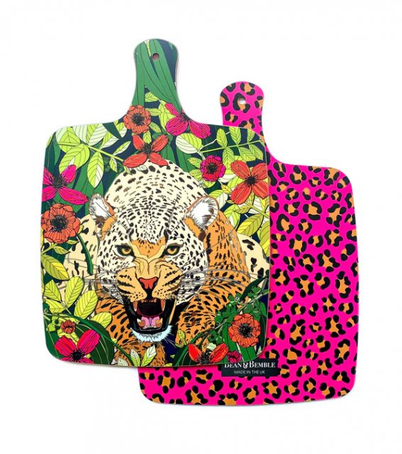 Bean & Bemble Large Rectangle Cheese Board Leopard