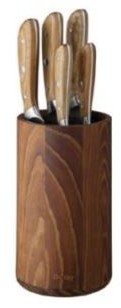 Denby Carbonised Ash Wood Knife Block Set