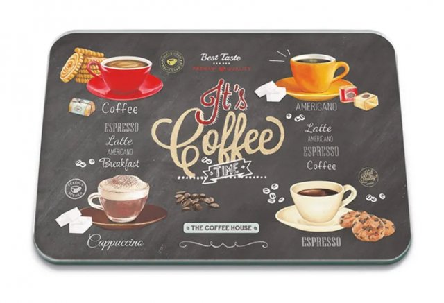 Tuft Top Ardesia Coffee Time Medium Glass Mat