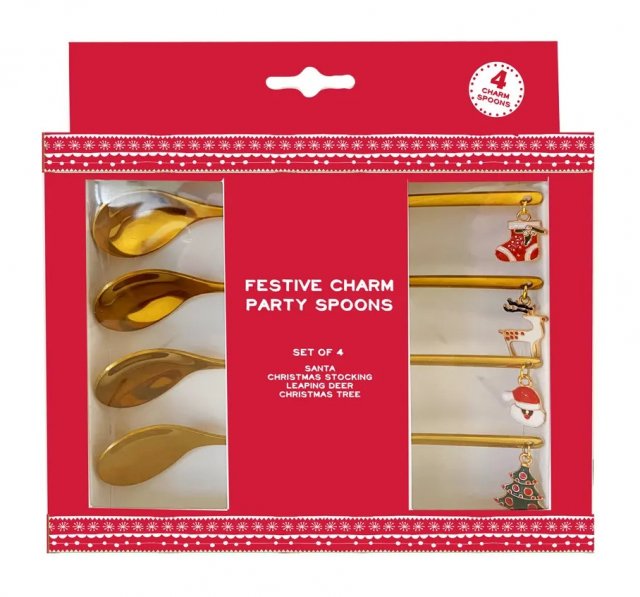 Eddingtons Gold Christmas Teaspoon set4