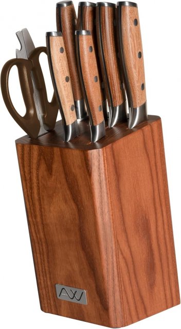 Rckingham Forge Ashwood 8Piece Knife Block Set