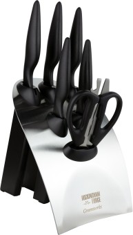 Rockingham Forge Greenworks 7Piece Knife Block Set Black