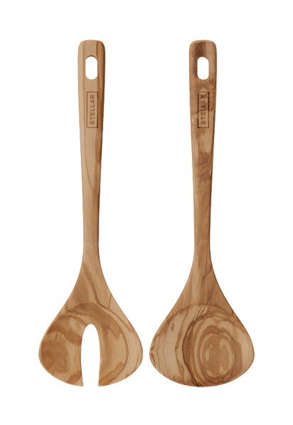 Stellar Olive Wood Tools-2pc Salad Server Set