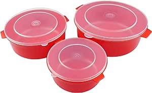 Good2Heat Microwave Cookware Dishes with Lids Set of 3