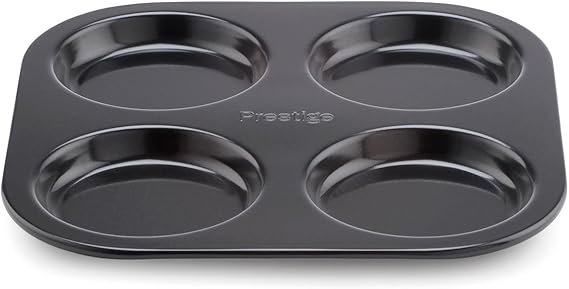 Prestige Inspire Bakeware Yorkshire Pudding Tin 4Cup-Black