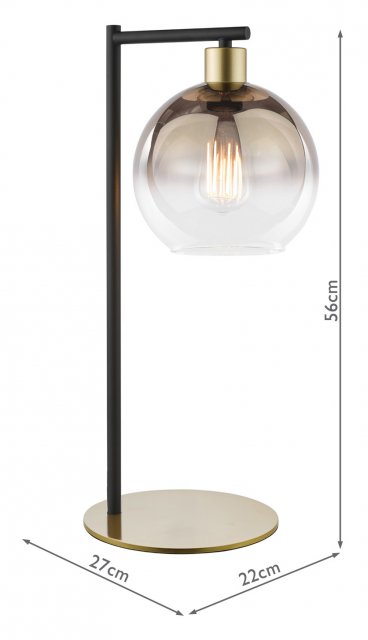 DAR Table Lamp Gold Ombre