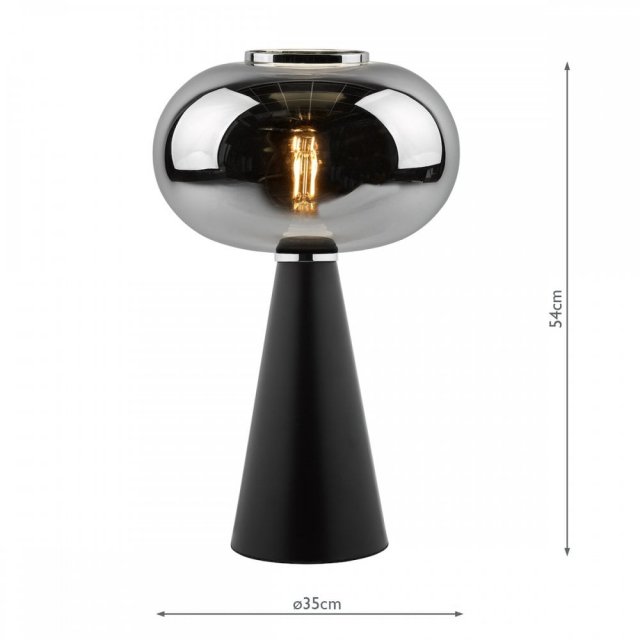 DAR Table Lamp Smoked