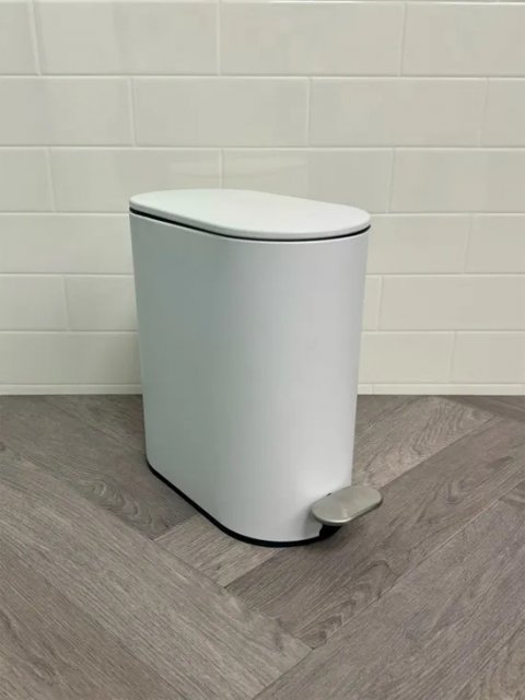 Showerdrape Fortuna 5Lt Pedal Bin White