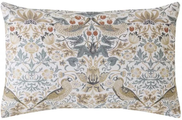 Ashley Wilde William Morris Strawberry Thief Standard Pair Pillow Cases Hessian