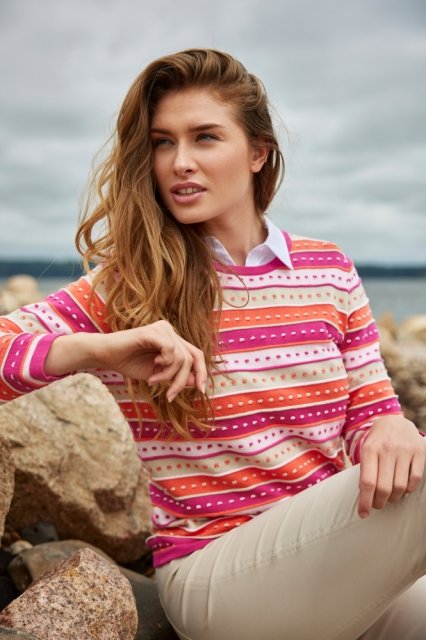 SUNDAY Stripe Pullover