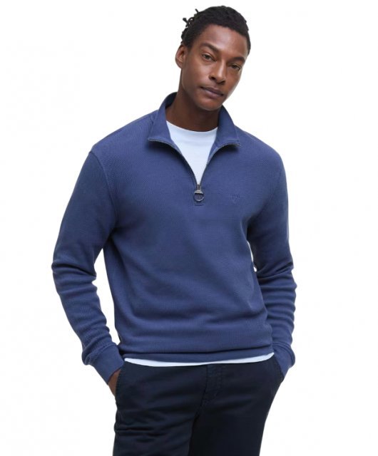 Barbour Pique Interlock Half Zip Sweatshirt