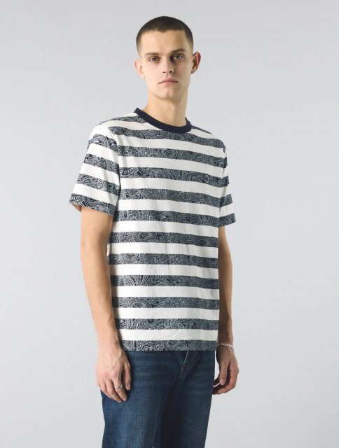 Pretty Green Eclipse Paisley Stripe T-Shirt