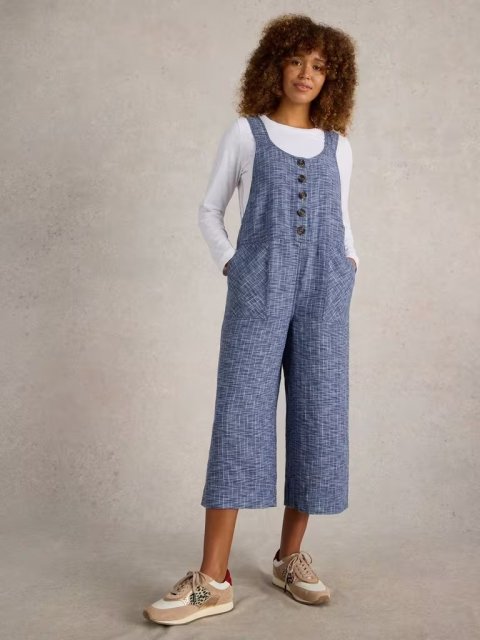 White Stuff Viola Linen Dungaree