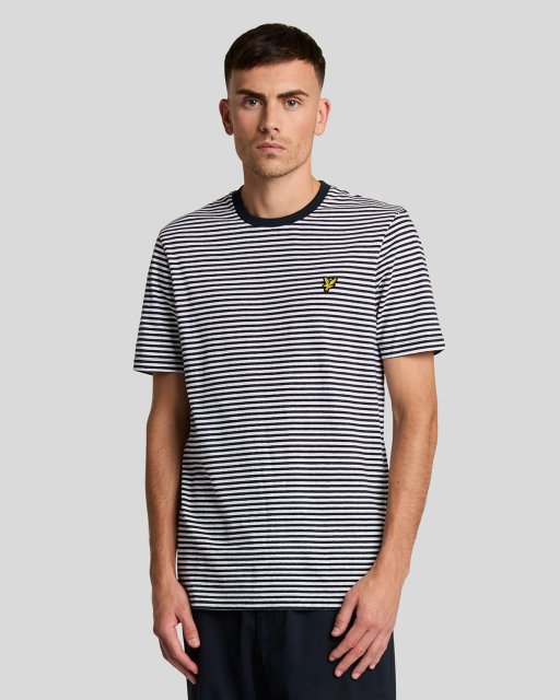 Lyle & Scott  Linen Blend Breton Stripe T-Shirt