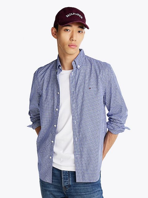 Tommy Hilfiger Flex Poplin Gingham Regulsr Fit Shirt