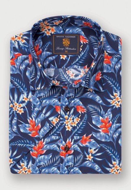 Brook Taverner Bird of Paradise Tropical Shirt