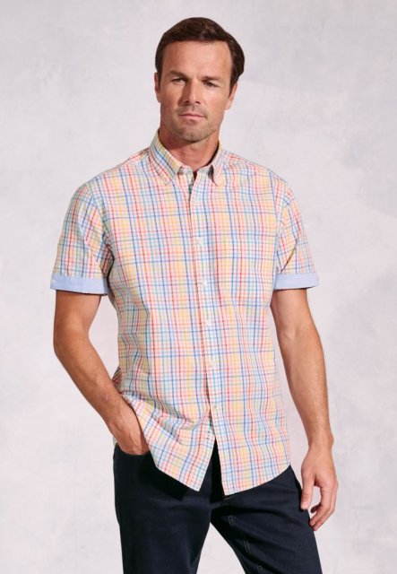 Brook Taverner Portofino Check Short Sleeve Shirt