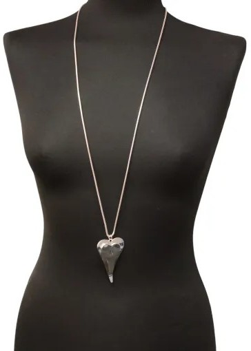 Jess & Lou Long Layered Heart Necklace