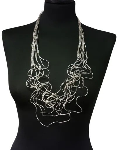 Jess & Lou Statement Wire Long Necklace 90cm