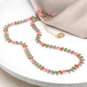 POM Pastel Brights Epoxy/Faux Gold Droplet Chain Necklace