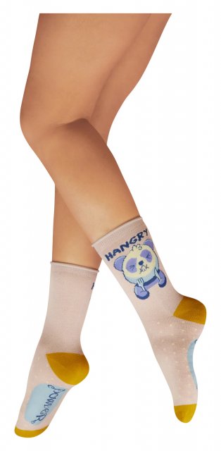 Powder Hangry Panda Ladies Ankle Socks