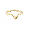 Pilgrim Moon Recycled Bangle Gold-Plated