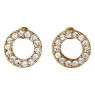 Pilgrim Victoria Recycled Crystal Halo Earrings Gold-Plated